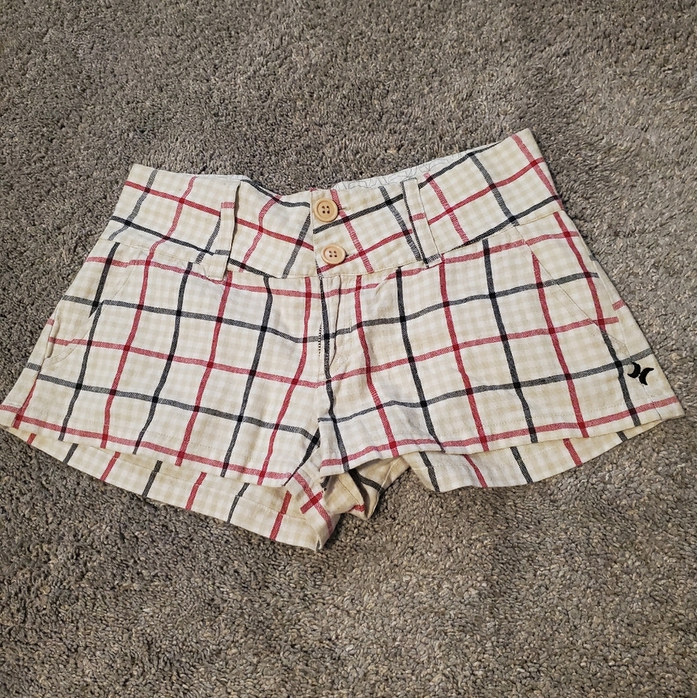 Hurley plaid shorts
